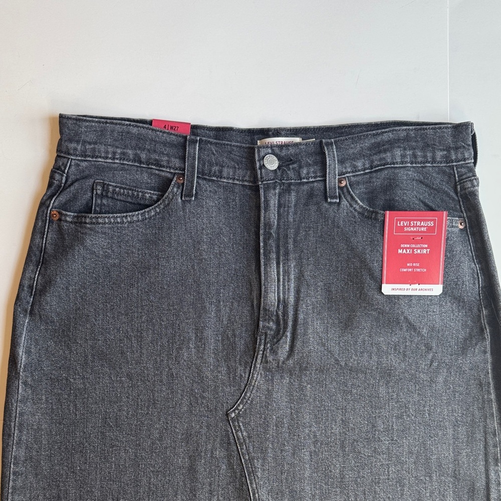 Women’s Levi's Dark Charcoal Gray Denim Collection Maxi Skirt READ DESCRIPTION - Picture 7 of 16